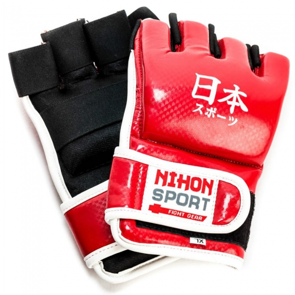 Nihon jiu jitsu handschoen rood NIHGJJM-R